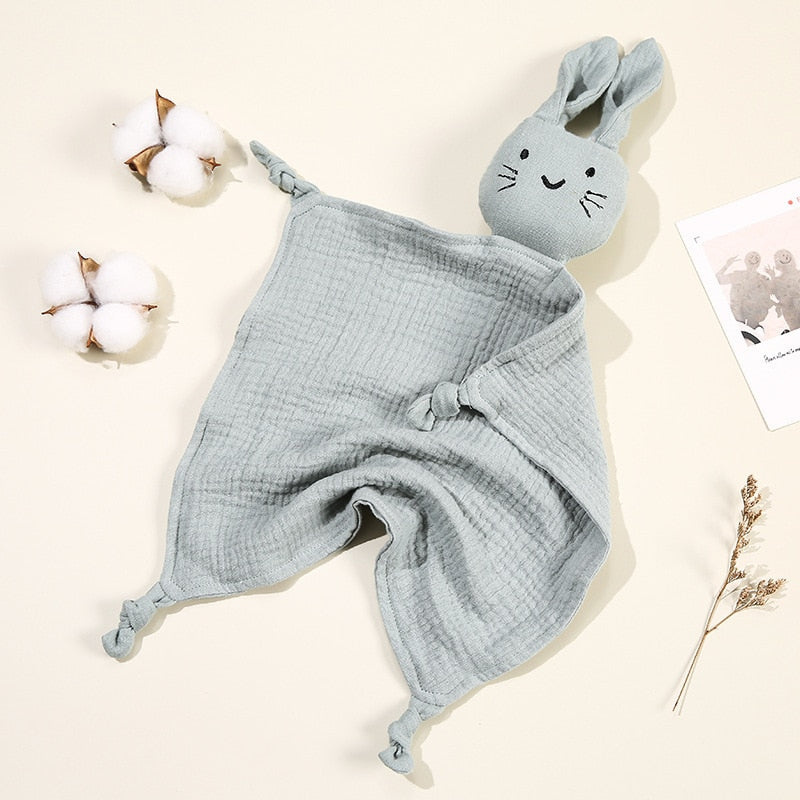 Soft Newborn Sleeping Dolls Cute Cat Towel Bibs Saliva Towel