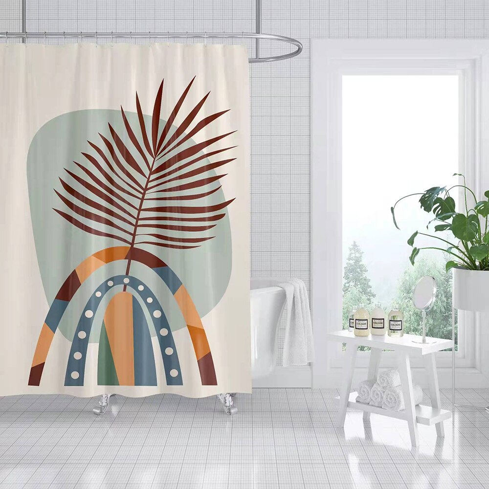 Nordic Simplicity Shower Curtains Abstract Waterproof