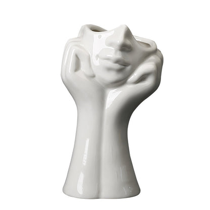 Ceramics Nordic Style Hand Vase (Multi Styles/ Colors)