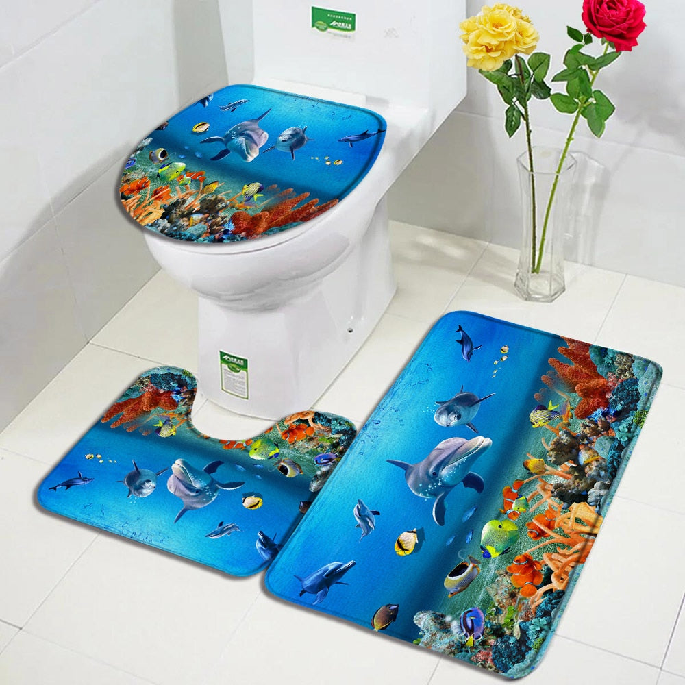 Flower Perfume Bath Mats Sets