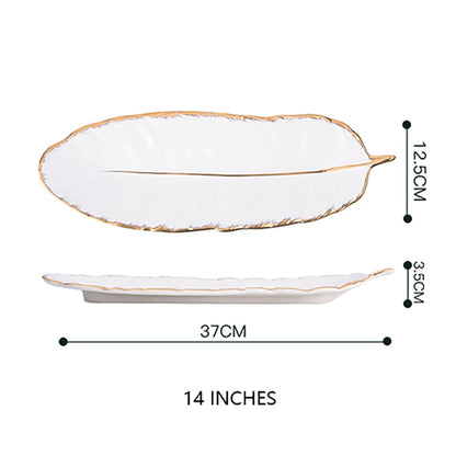 Luxury Storage Tray Ceramic Decorative Serving Tray Set Cake Dessert Tableware Varieties Plate Dining Dish Organizer