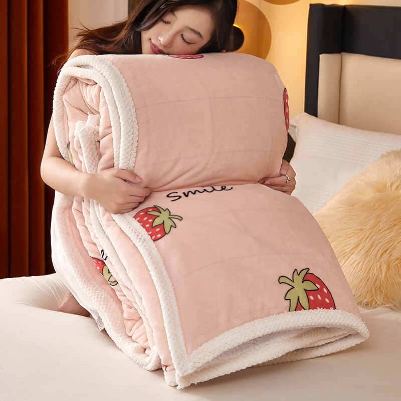 Thick Bedding Warm Winter Blanket Sherpa