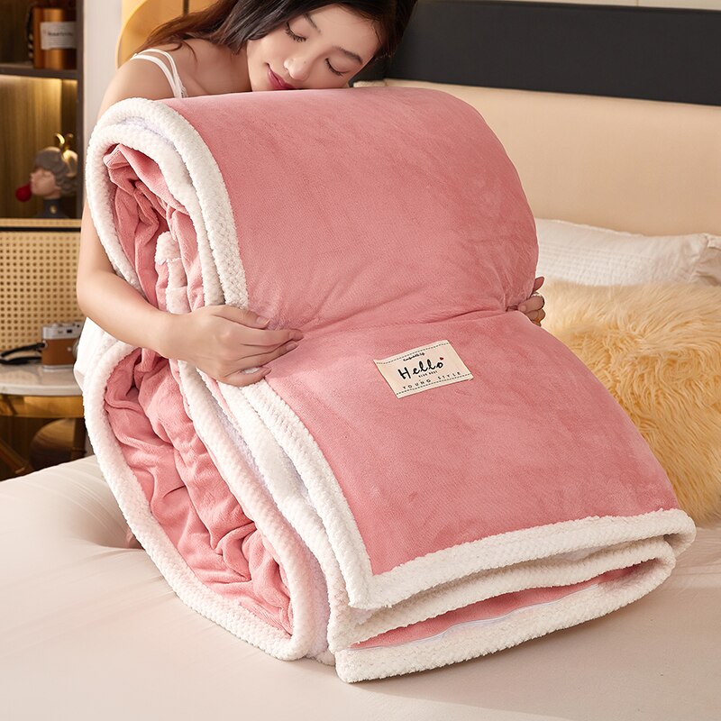 Thick Bedding Warm Winter Blanket Sherpa