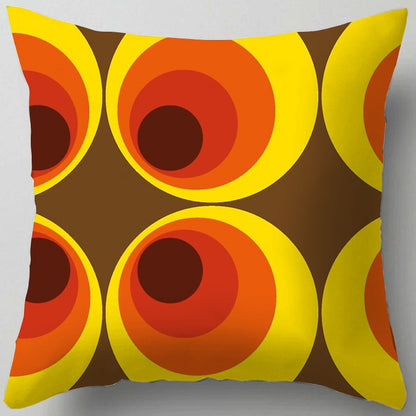 Luxury Plush Cushions Case Orange Yellow Brown Nordic Geometry (Multi Styles)