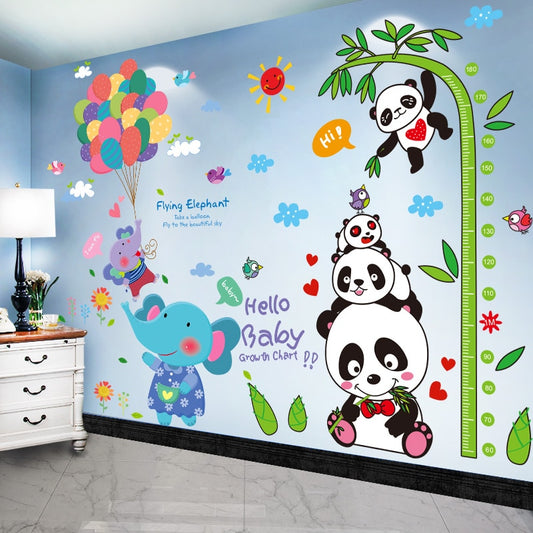 Pandas Height  Measure Wall Stickers