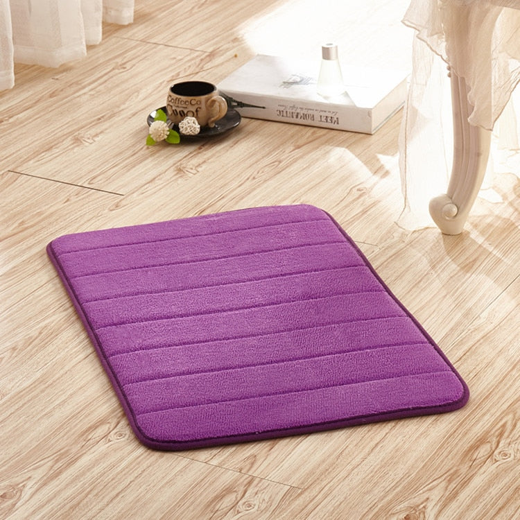 3D Cobblestone Embossed Non Slip Memory Foam Mat (Multi Styles/Colors)