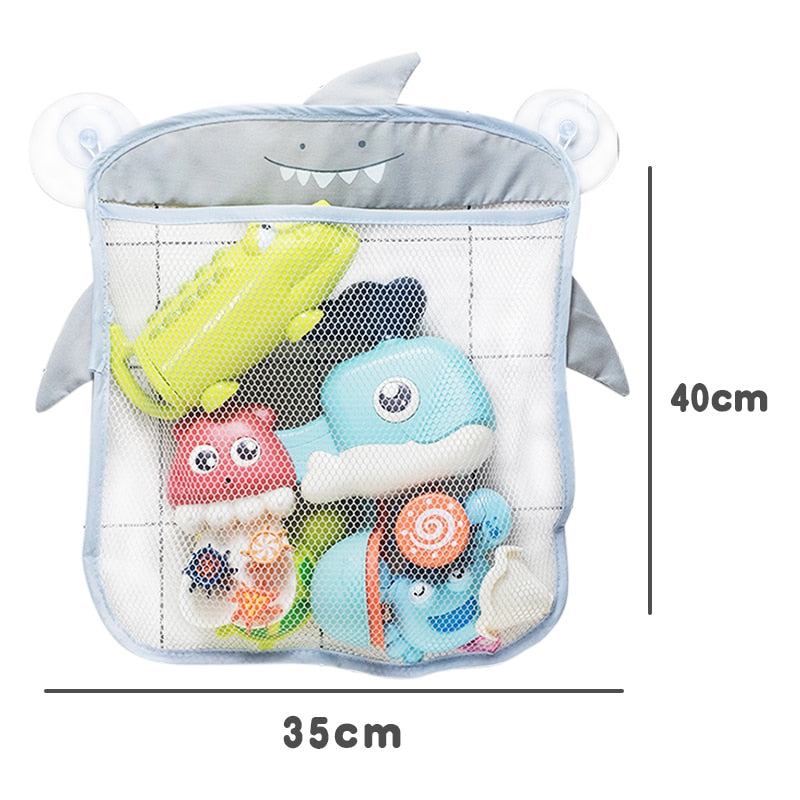 Baby Bath Toys Cute Duck Frog Mesh Net Toy Storage Bag Strong Suction Cups Bath Game Bag Bathroom Organizer Water Toys for Kids