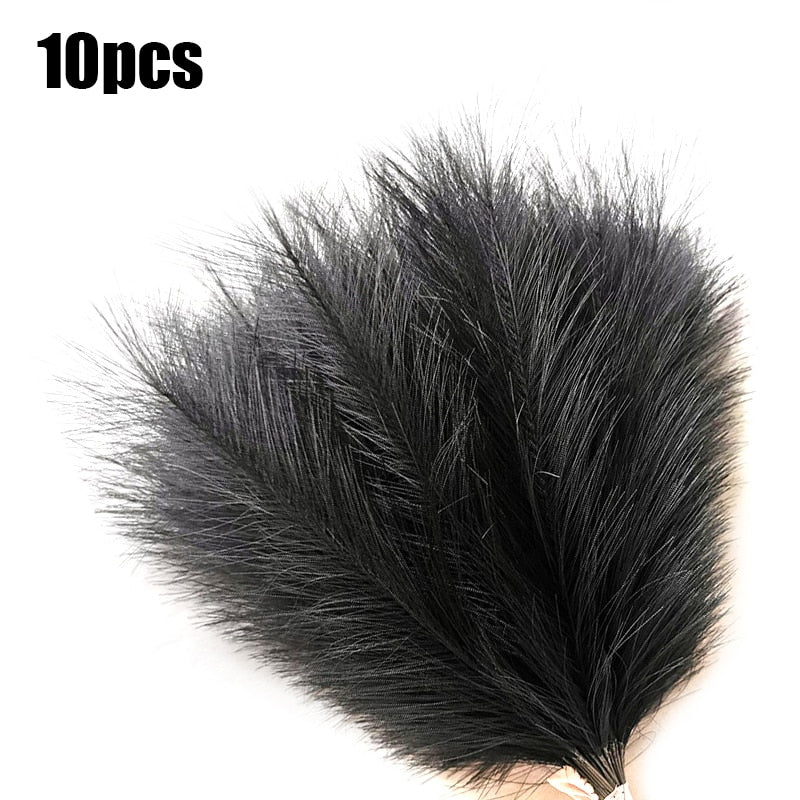 10Pcs Artificial Pampas Grass Bouquet Plant Reed (Multi Colors)