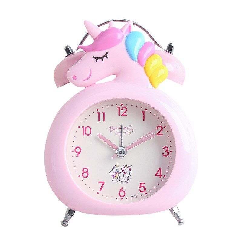 Unicorn Alarm Mini Small Snooze Clock (Multi Colors)