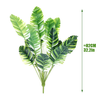 Artificial Plant Scattered Tail Tropical Artificial Palm Tree Large Plants Leaves Fake Palm Leaf for Home Garden Office Decor