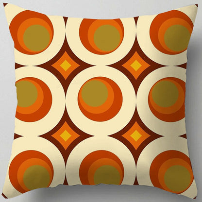 Luxury Plush Cushions Case Orange Yellow Brown Nordic Geometry (Multi Styles)