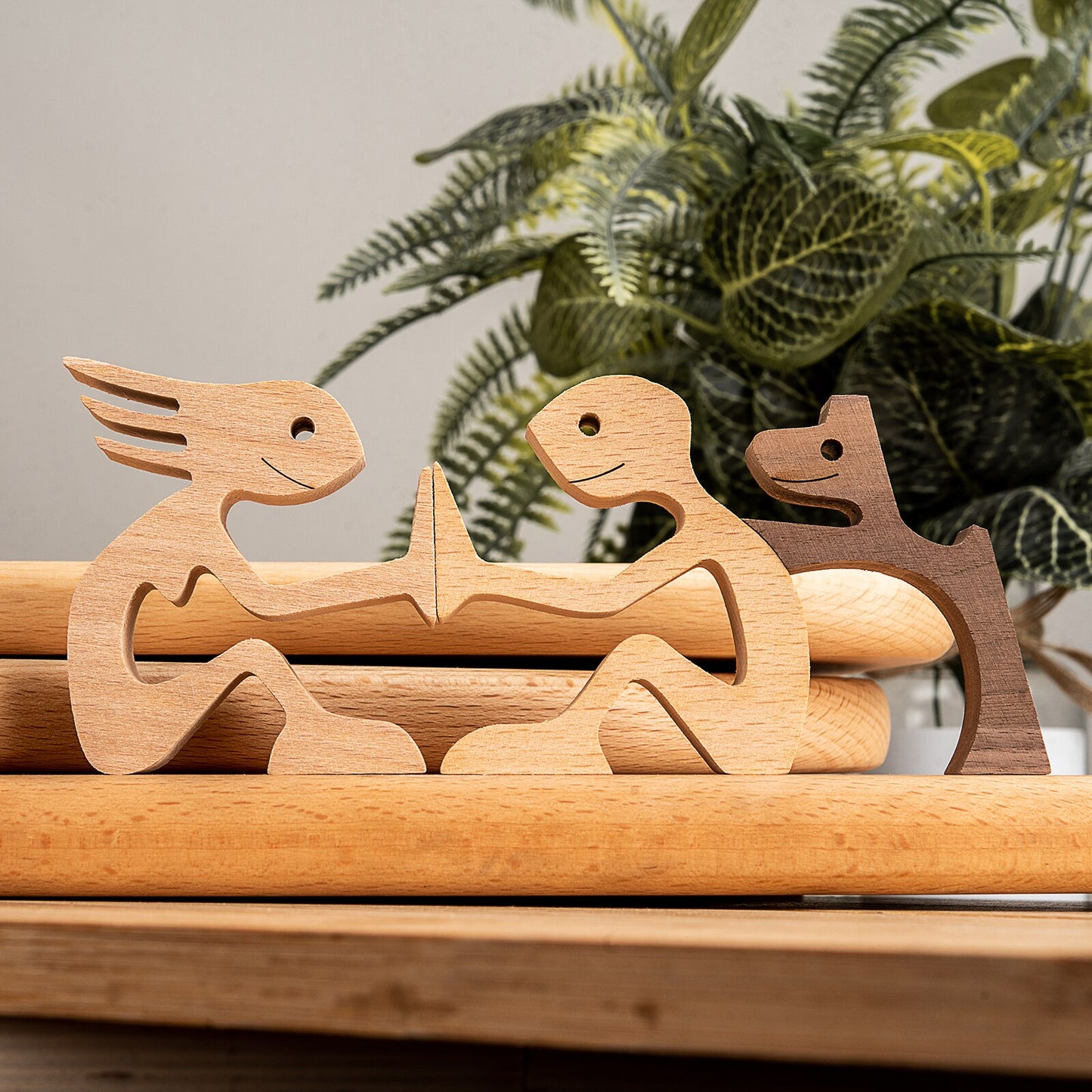 Handmade Wood Dog Decor Sculptures (Multi Styles)