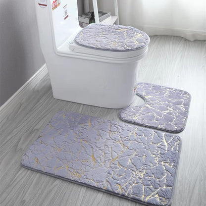 Bathroom Mat Sets Anti Slip Rug 3pc (Multi Styles/Colors)