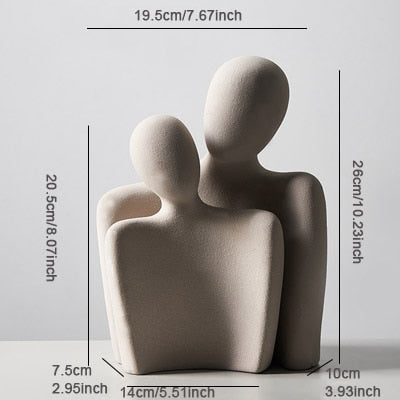 Nordic Minimalist Abstract Ceramic Love Figures (Multi Styles/Colors)