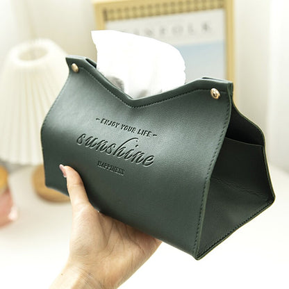 Leather Tissue Box Car Tissue Box Home Living Room Decoration Bedroom Kitchen Desktop Nordic Large Storage Box Napkin Holder