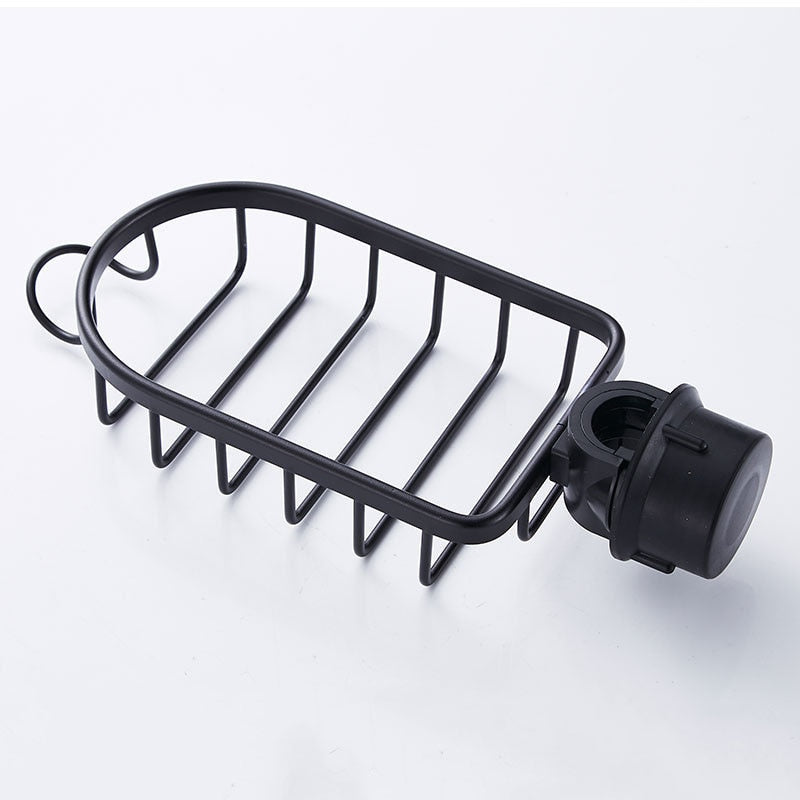 Kitchen Space Aluminum Sink Drain Rack Sponge Storage