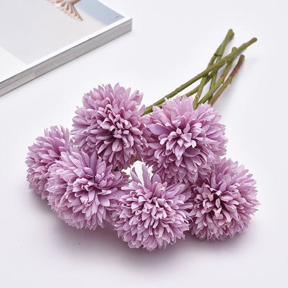 30cm Artificial Flower Dandelion Ball Chrysanthemum Fake Potted Flower Arrangement Decoration