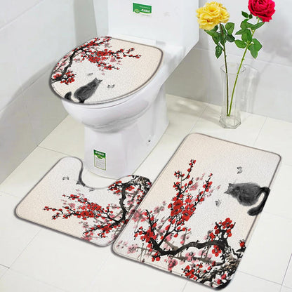 Flower Perfume Bath Mats Sets