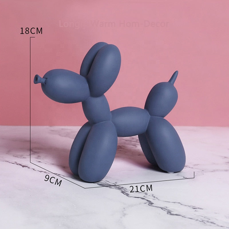 Nordic Creative Cute Resin Balloon Dog Statue (Multi Color)