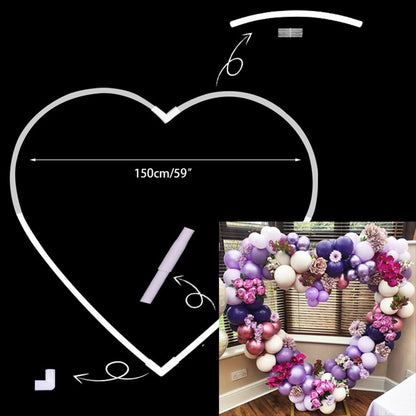 1set Heart Shape Balloon Stand Circle Holder Column Balloons Arch Happy Birthday Ballon Kids Baby Shower Wedding Party Decor