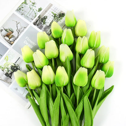 35 cm Tulip Flower Artificial Tulip Bouquet 10/5Pcs PE Foam Fake Flower Decor Home Garden Bouquet Decor