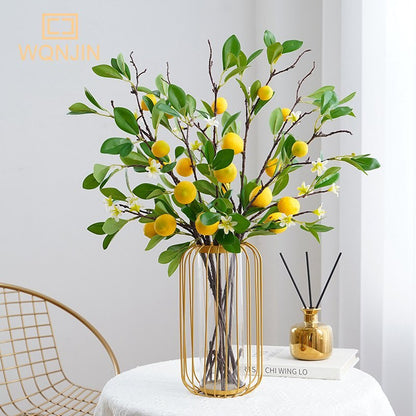 Faux Lemon Branches With Fruit 1PC