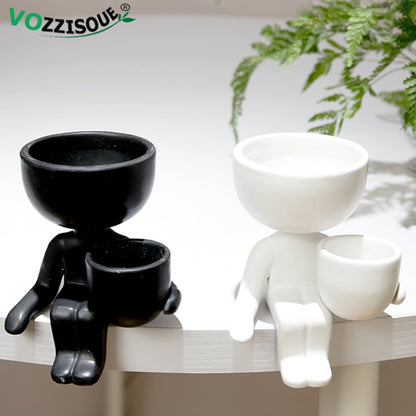 Imitation Humanoid Ceramic Flower Pots (Multi Styles/ Colors)