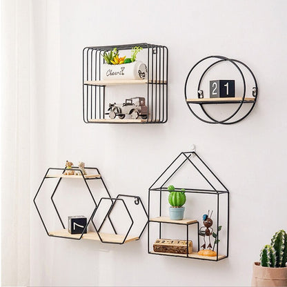 Nordic Wall Shelf Decoration Metal Wall Storage Rack