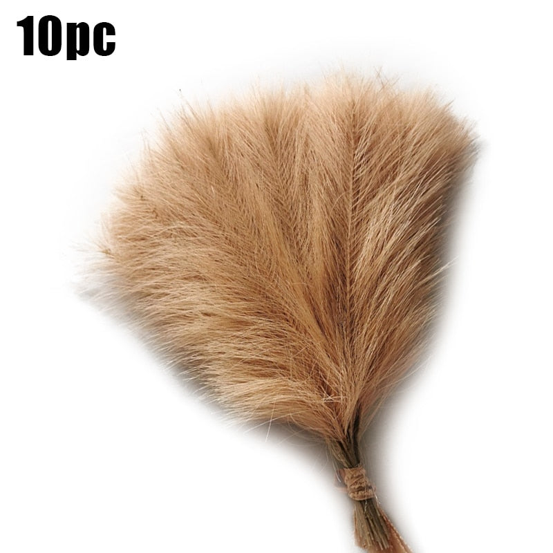 10Pcs Artificial Pampas Grass Bouquet Plant Reed (Multi Colors)