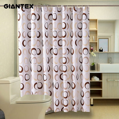 GIANTEX Circle Bathroom Curtain Waterproof