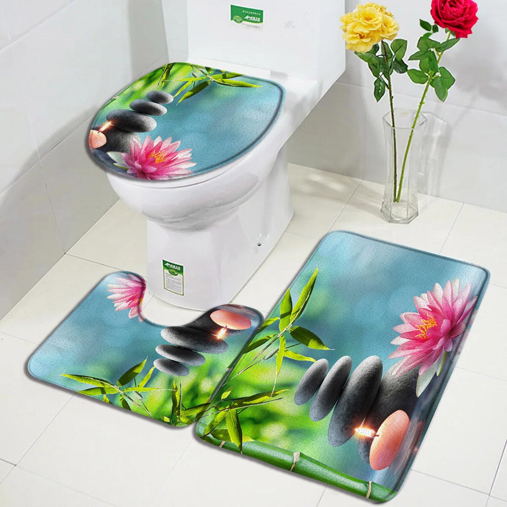 Flower Perfume Bath Mats Sets