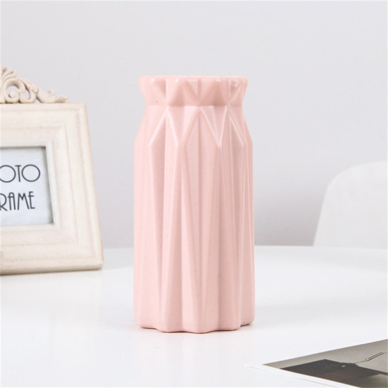 Nordic New Flower Plastic Vases (Multi Styles/ Colors)