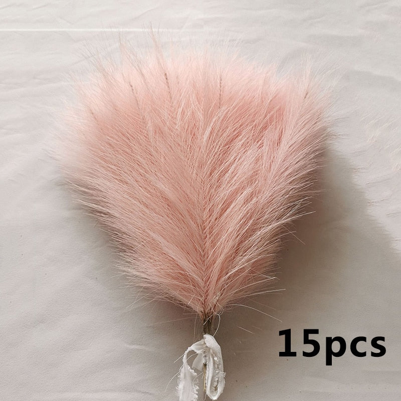 15pcs Artificial Pampas Grass Flower Bouquet (Multi Colors)