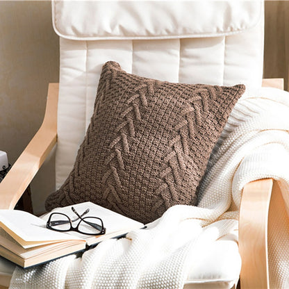 Super Soft Cushion Pillowcase Cozy Twist Delicate Knitted (Multi Colors/ Styles)