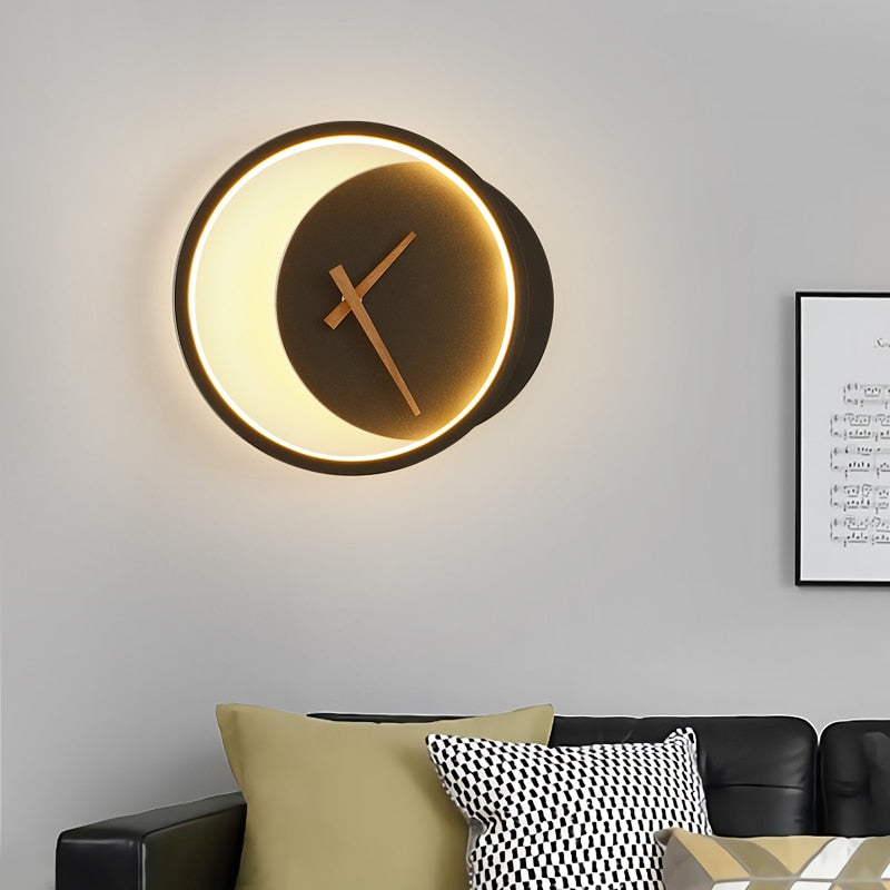 Modern LED Clock Wall Lamp Foyer (Multi Styles/Colors)