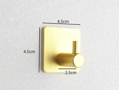 Multi-purpose Wall Hook Door Keys Cloth Coat Hook Bathroom Towel Robe Hanger Hook Adhesive Kitchen Hardware Rack Shelf Bag Hook