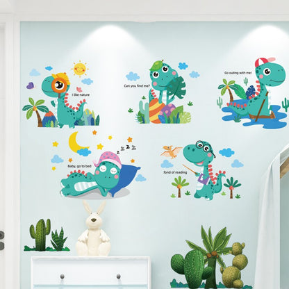 Cartoon Dinosaur Wall Stickers DIY Animal Mural Decals