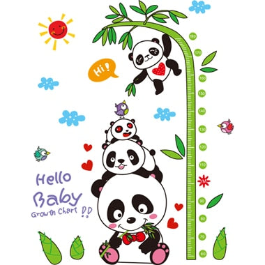 Pandas Height  Measure Wall Stickers