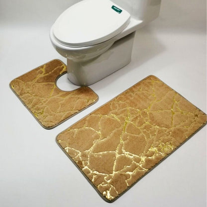 Bathroom Bath Mat Set Toilet Mat Non-slip Bath Mat