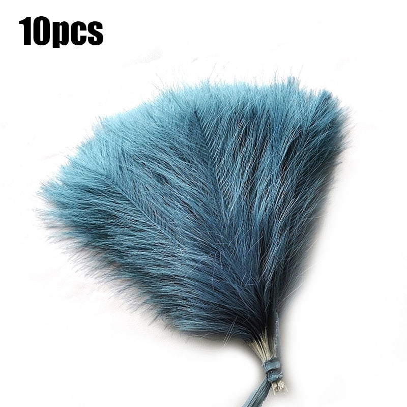 10Pcs Artificial Pampas Grass Bouquet Plant Reed (Multi Colors)