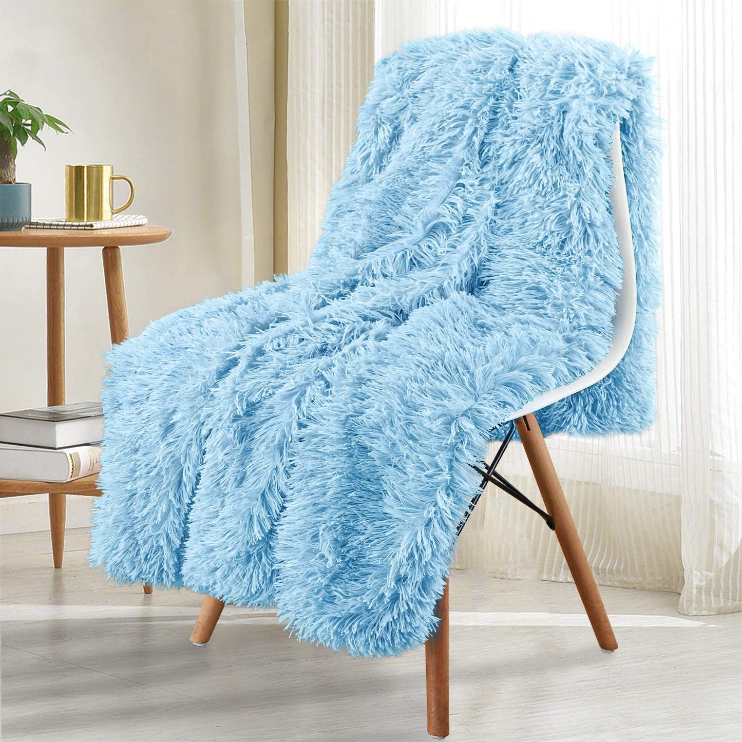 Thickened Fluffy Blanket Warm winter Bedspread on the bed Stitch plaid sofa cover Double side blankets and throws for Home decor