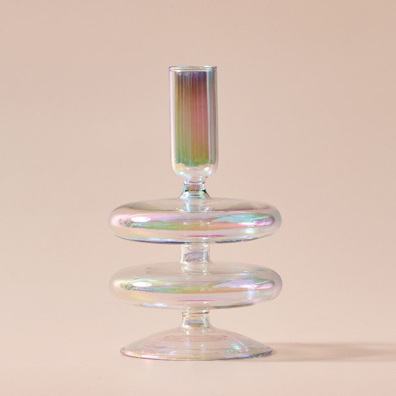 Iridescent Candle Holders Rainbow (Multi Styles)