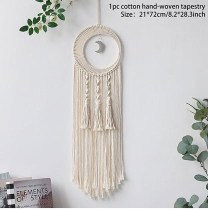 Nordic Star Moon Macrame Home Decor Dreamcatcher Wall Hangings