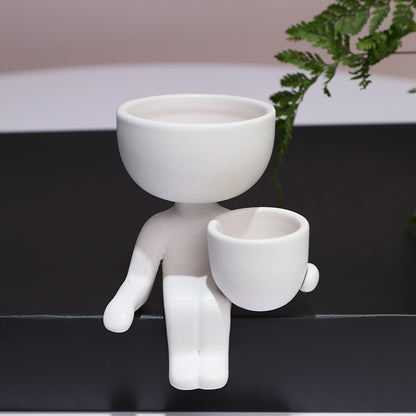 Imitation Humanoid Ceramic Flower Pots (Multi Styles/ Colors)