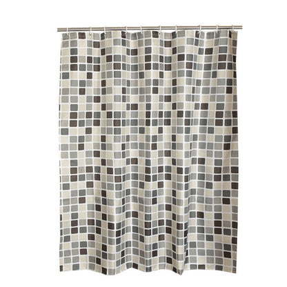 GIANTEX Plaid Bathroom Curtain Waterproof