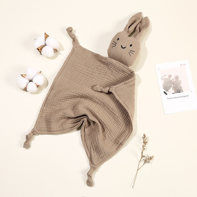 Soft Newborn Sleeping Dolls Cute Cat Towel Bibs Saliva Towel