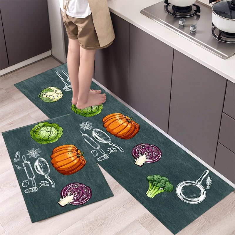 Fashion Simple Nordic Style Kitchen Mat Floor Carpet House Hold Carpet Long Strip Door Mat Modern Home Decor