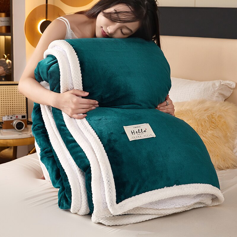 Thick Bedding Warm Winter Blanket Sherpa