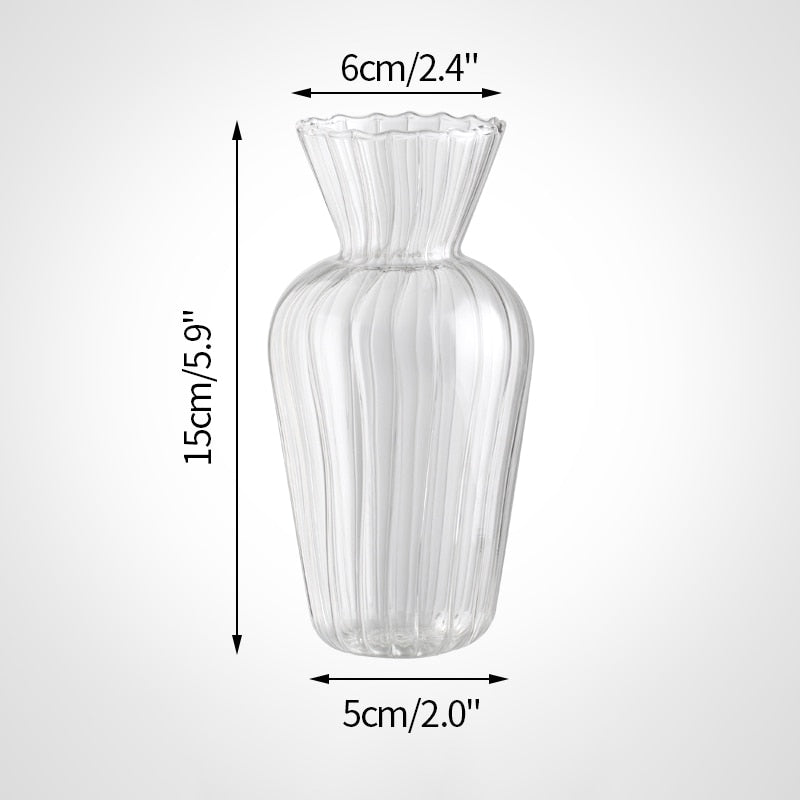 Transparent Glass Vases Nordic Creative Hydroponic Terrarium Flower Table Vase (Multi Styles)