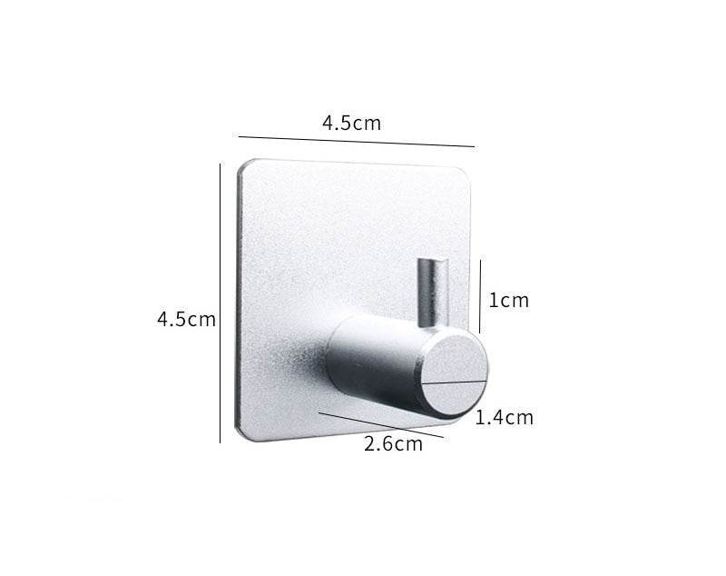 Multi-purpose Wall Hook Door Keys Cloth Coat Hook Bathroom Towel Robe Hanger Hook Adhesive Kitchen Hardware Rack Shelf Bag Hook